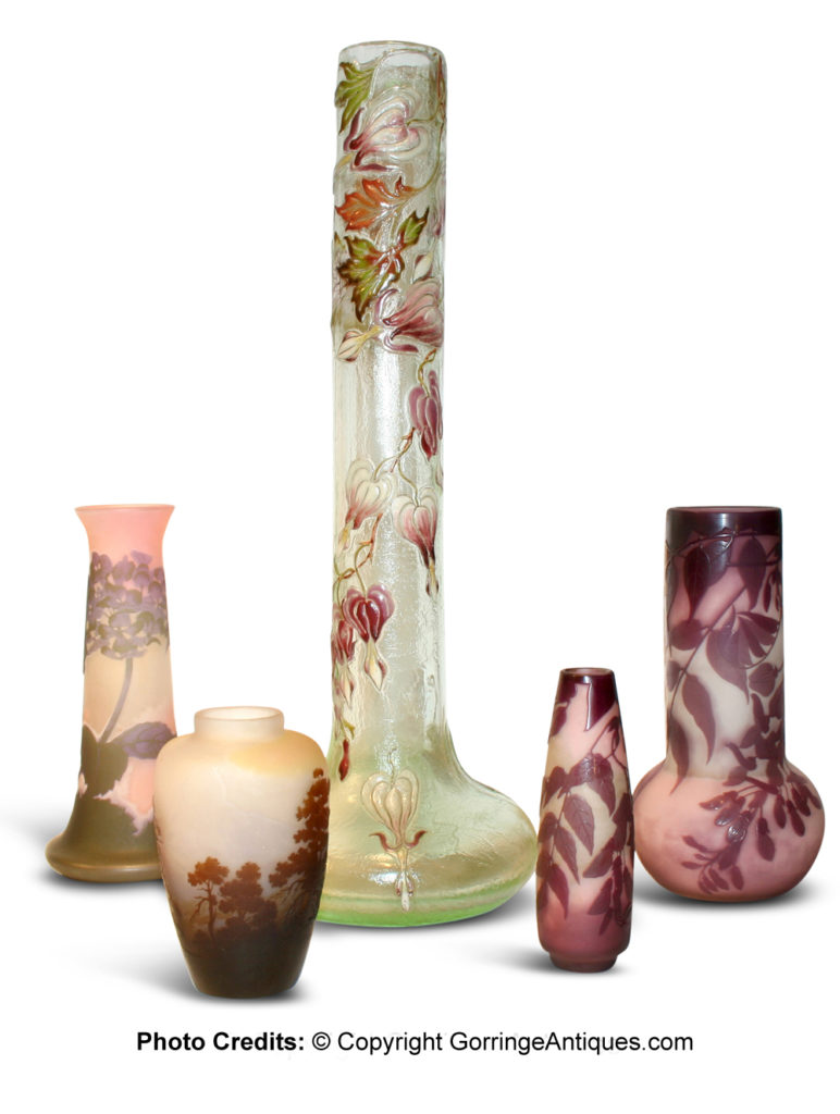 Emile Galle Glass Vases