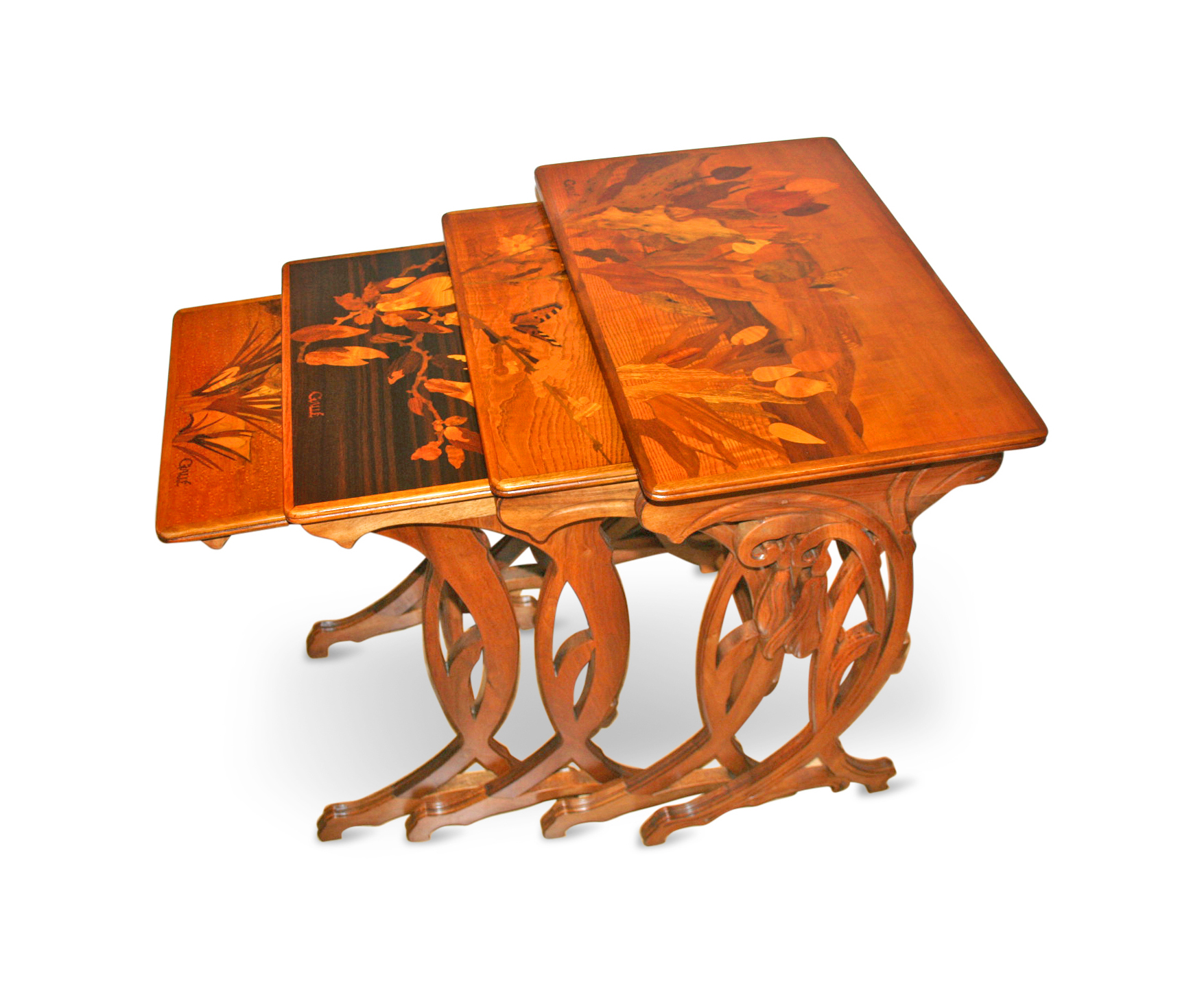Emile Galle Set Of Four Nesting Tables